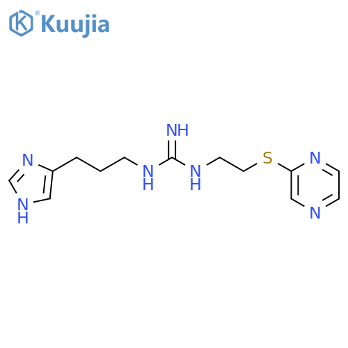 Guanidine, N-[3-(1H-imidazol-4-yl)propyl]-N'-[2-(pyrazinylthio)ethyl]- structure