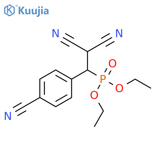 Phosphonic acid, [2,2-dicyano-1-(4-cyanophenyl)ethyl]-, diethyl ester structure