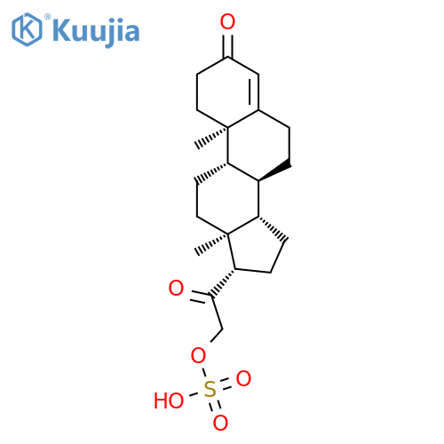 Pregn-4-ene-3,20-dione,21-(sulfooxy)- (9CI) structure