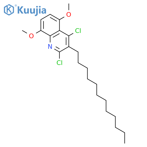 Quinoline, 2,4-dichloro-3-dodecyl-5,8-dimethoxy- structure