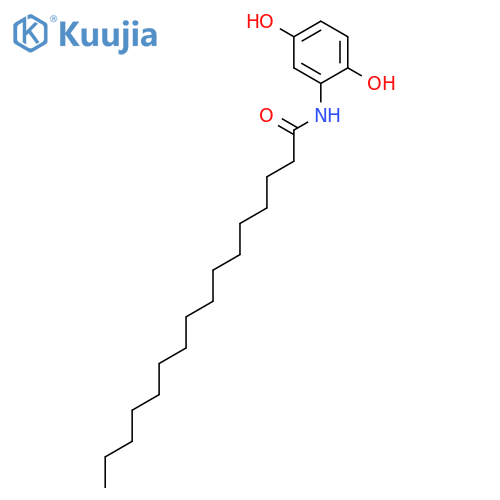 Hexadecanamide, N-(2,5-dihydroxyphenyl)- structure