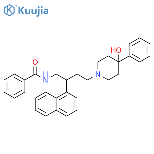 Benzamide,N-[4-(4-hydroxy-4-phenyl-1-piperidinyl)-2-(1-naphthalenyl)butyl]- structure