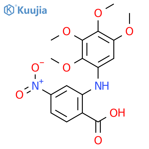 BENZOIC ACID, 4-NITRO-2-[(2,3,4,5-TETRAMETHOXYPHENYL)AMINO]- structure