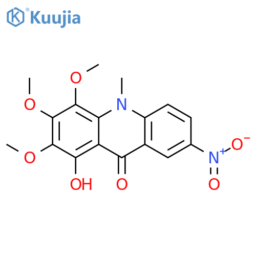 9(10H)-Acridinone, 1-hydroxy-2,3,4-trimethoxy-10-methyl-7-nitro- structure