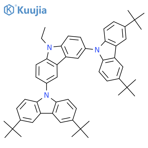 9-Ethyl-3,6-bis(3,6-di-tert-butyl-9H-carbazole-9-yl)-9H-carbazole structure