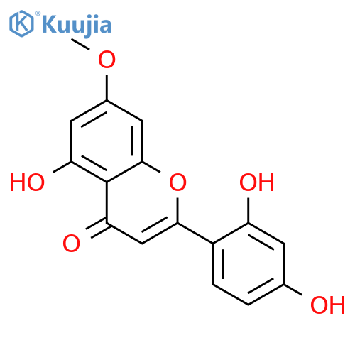 4H-1-Benzopyran-4-one,2-(2,4-dihydroxyphenyl)-5-hydroxy-7-methoxy- structure