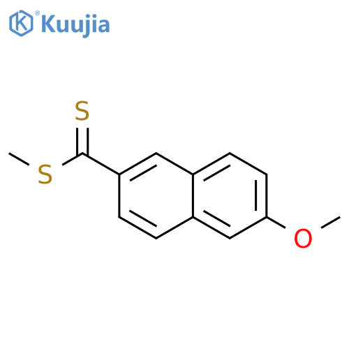 2-Naphthalenecarbodithioic acid, 6-methoxy-, methyl ester structure