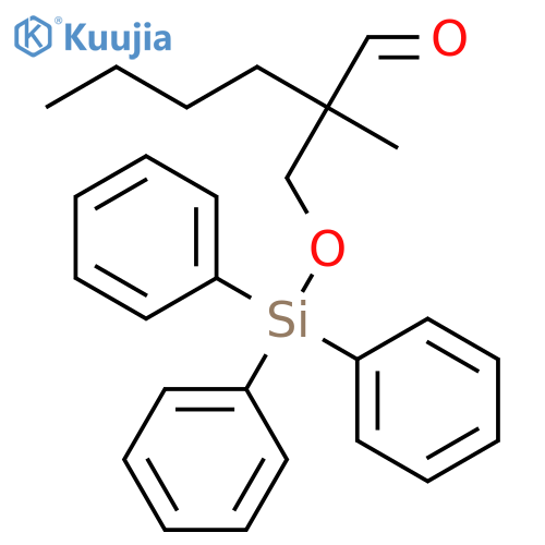 Hexanal, 2-methyl-2-[[(triphenylsilyl)oxy]methyl]-, (±)- structure