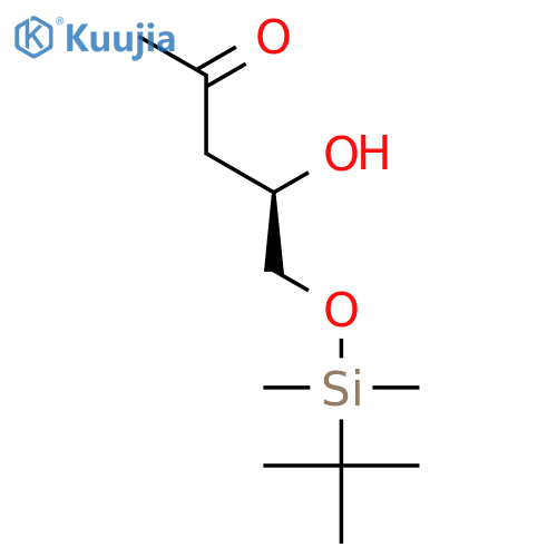 2-Pentanone, 5-[[(1,1-dimethylethyl)dimethylsilyl]oxy]-4-hydroxy-, (R)- structure