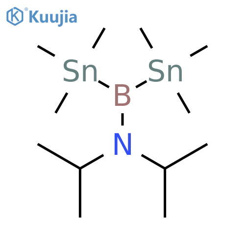 Boranamine, N,N-bis(1-methylethyl)-1,1-bis(trimethylstannyl)- structure
