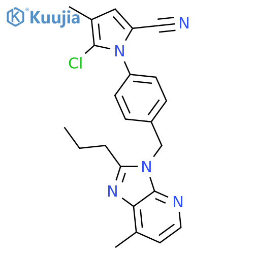 5-Chloro-4-methyl-1-(4-((7-methyl-2-propyl-3H-imidazo[4,5-b]pyridin-3-yl)methyl)phenyl)-1H-pyrrole-2-carbonitrile structure
