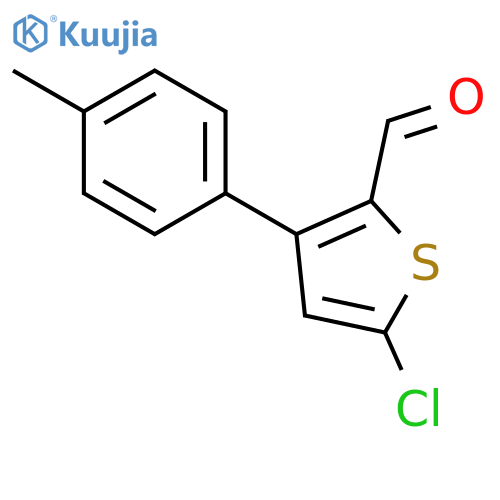 2-Thiophenecarboxaldehyde, 5-chloro-3-(4-methylphenyl)- structure