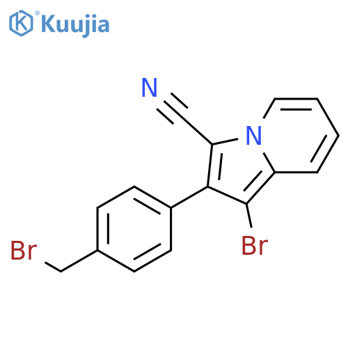 3-Indolizinecarbonitrile, 1-bromo-2-[4-(bromomethyl)phenyl]- structure