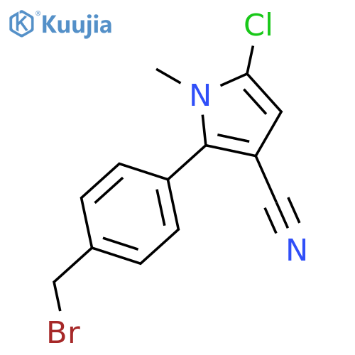 1H-Pyrrole-3-carbonitrile, 2-[4-(bromomethyl)phenyl]-5-chloro-1-methyl- structure
