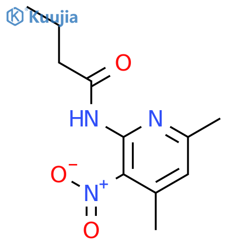 Butanamide, N-(4,6-dimethyl-3-nitro-2-pyridinyl)- structure