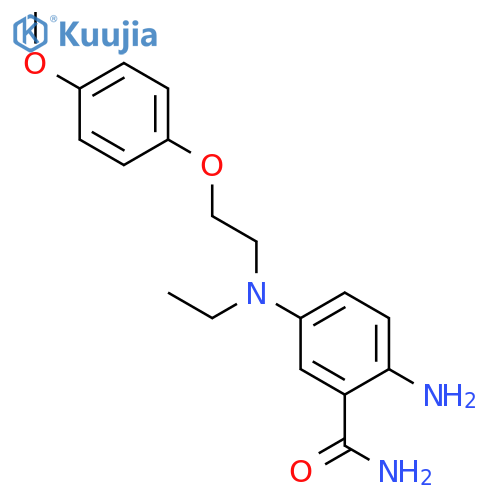 Benzamide, 2-amino-5-[ethyl[2-(4-methoxyphenoxy)ethyl]amino]- structure