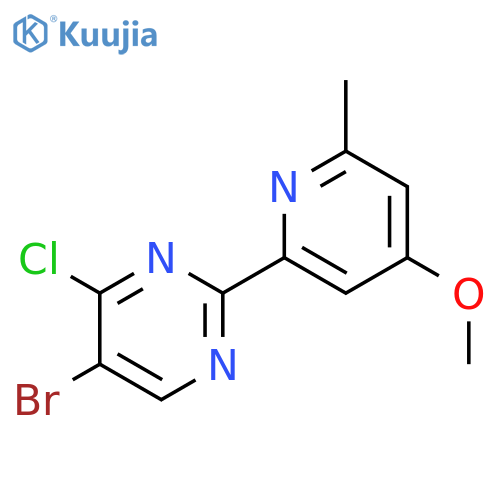 Pyrimidine, 5-bromo-4-chloro-2-(4-methoxy-6-methyl-2-pyridinyl)- structure