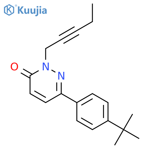 3(2H)-Pyridazinone, 6-[4-(1,1-dimethylethyl)phenyl]-2-(2-pentynyl)- structure