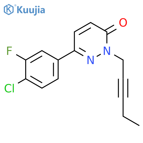 6-(4-Chloro-3-fluorophenyl)-2-(pent-2-yn-1-yl)pyridazin-3(2H)-one structure