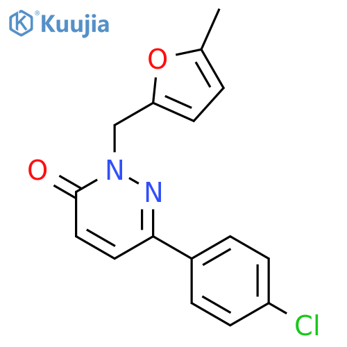 3(2H)-Pyridazinone, 6-(4-chlorophenyl)-2-[(5-methyl-2-furanyl)methyl]- structure