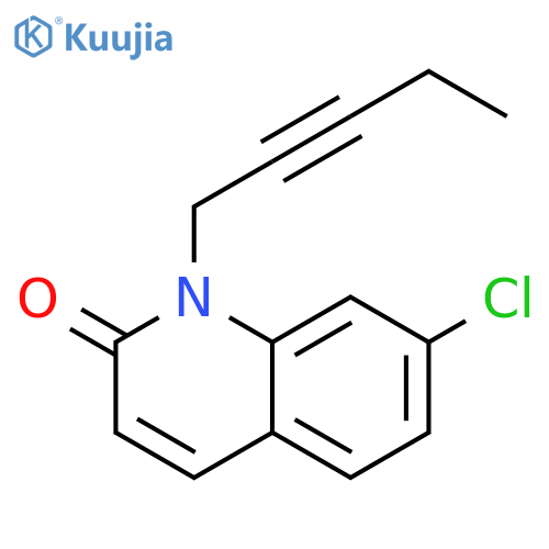 2(1H)-Quinolinone, 7-chloro-1-(2-pentynyl)- structure