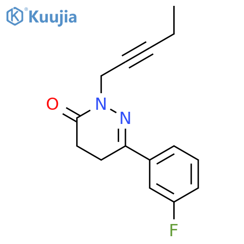 3(2H)-Pyridazinone, 6-(3-fluorophenyl)-4,5-dihydro-2-(2-pentynyl)- structure