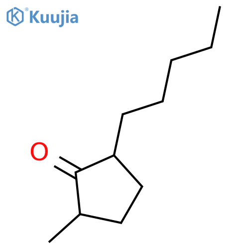 Cyclopentanone, 2-methyl-5-pentyl- structure