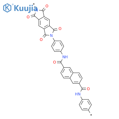 Poly[(5,7-dihydro-1,3,5,7-tetraoxobenzo[1,2-c:4,5-c']dipyrrole-2,6(1H,3H)-diyl)-1,4-phenyleneiminocarbonyl-2,6-naphthalenediylcarbonylimino-1,4-phenylene] structure