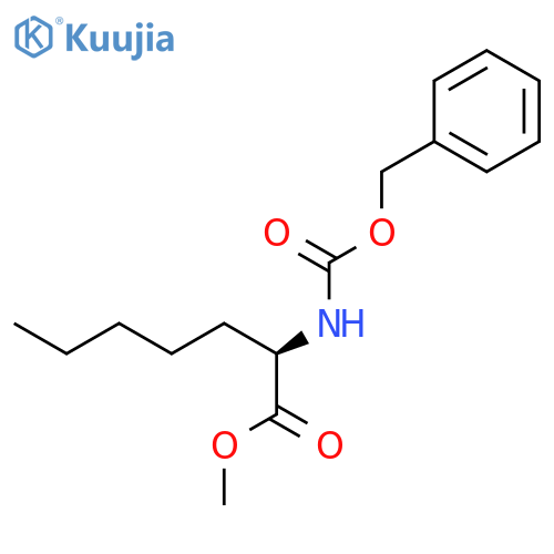Heptanoic acid, 2-[[(phenylmethoxy)carbonyl]amino]-, methyl ester, (R)- structure