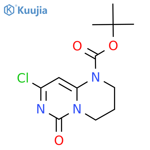 Tert-butyl 8-chloro-6-oxo-2,3,4,6-tetrahydro-1H-pyrimido[1,6-A]pyrimidine-1-carboxylate structure
