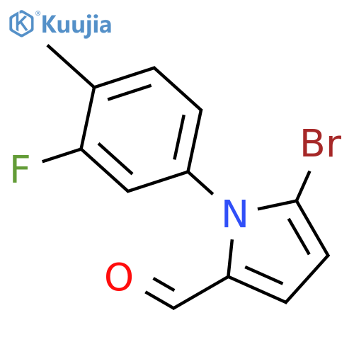 1H-Pyrrole-2-carboxaldehyde, 5-bromo-1-(3-fluoro-4-methylphenyl)- structure