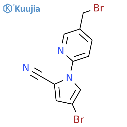 1H-Pyrrole-2-carbonitrile, 4-bromo-1-[5-(bromomethyl)-2-pyridinyl]- structure