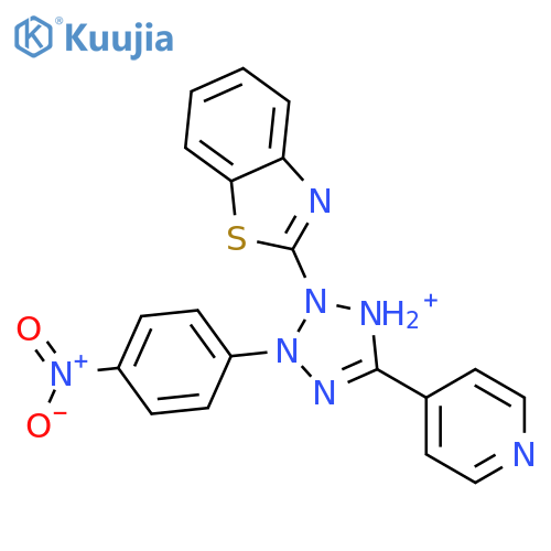 2H-TETRAZOLIUM, 2-(2-BENZOTHIAZOLYL)-3-(4-NITROPHENYL)-5-(4-PYRIDINYL)- structure