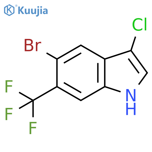 5-bromo-3-chloro-6-(trifluoromethyl)-1H-indole structure