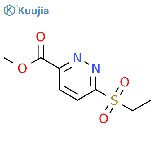 3-Pyridazinecarboxylic acid, 6-(ethylsulfonyl)-, methyl ester structure