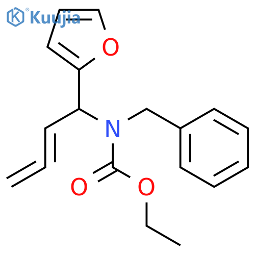 Carbamic acid, [1-(2-furanyl)-2,3-butadienyl](phenylmethyl)-, ethyl ester structure