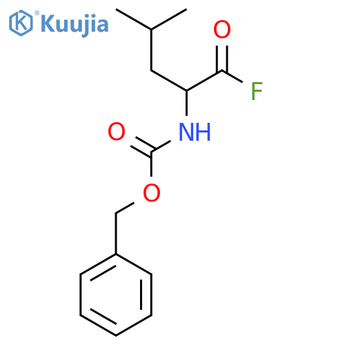 Carbamic acid, [1-(fluorocarbonyl)-3-methylbutyl]-, phenylmethyl ester structure