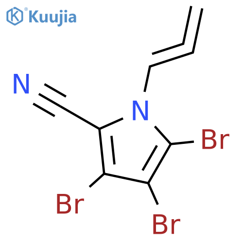 1H-Pyrrole-2-carbonitrile, 3,4,5-tribromo-1-(1,2-propadienyl)- structure