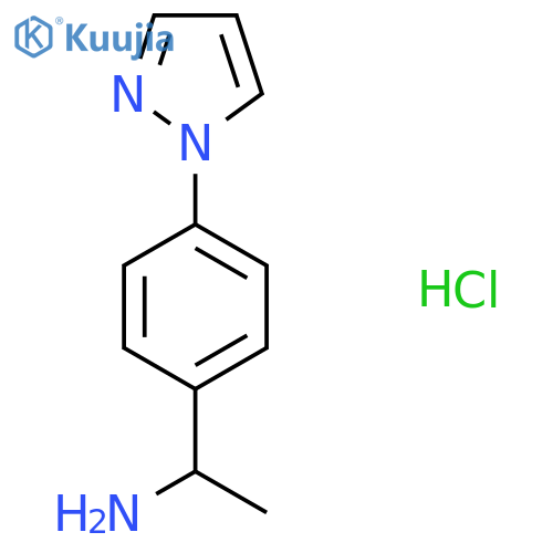 1-(4-Pyrazol-1-ylphenyl)ethanamine;hydrochloride structure