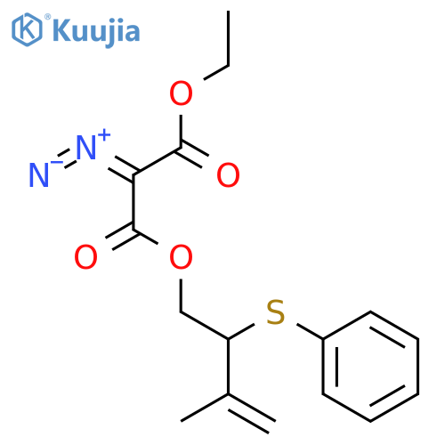 PROPANEDIOIC ACID, DIAZO-, ETHYL 3-METHYL-2-(PHENYLTHIO)-3-BUTENYL ESTER structure