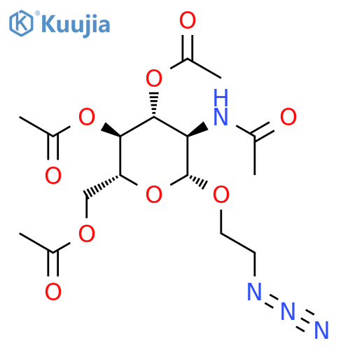 2-Azidoethyl 2-acetamido-3,4,6-tri-O-acetyl-2-deoxy-b-D-glucopyranoside structure