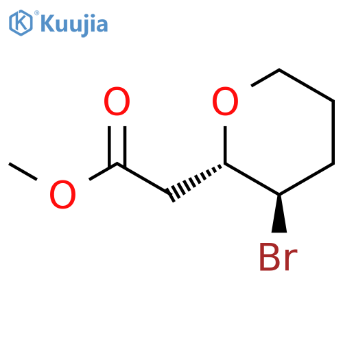 2H-PYRAN-2-ACETIC ACID, 3-BROMOTETRAHYDRO-, METHYL ESTER, TRANS- structure