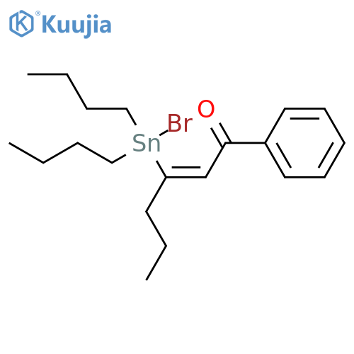 2-Hexen-1-one, 3-(bromodibutylstannyl)-1-phenyl-, (Z)- structure