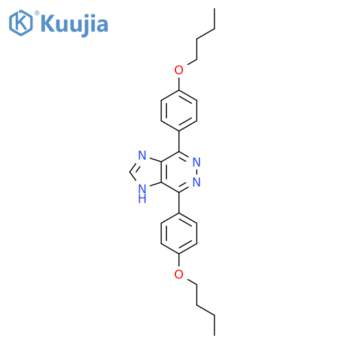 1H-Imidazo[4,5-d]pyridazine, 4,7-bis(4-butoxyphenyl)- structure