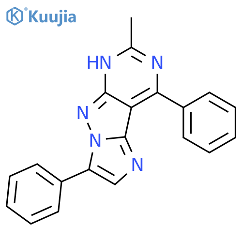 1H-Imidazo[1',2':1,5]pyrazolo[3,4-d]pyrimidine, 2-methyl-4,7-diphenyl- structure