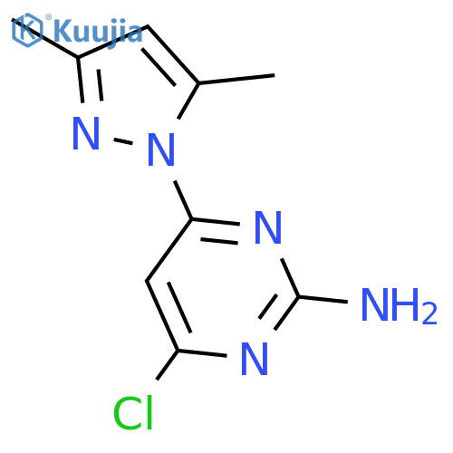 2-Pyrimidinamine, 6-chloro-4-(3,5-dimethyl-1H-pyrazol-1-yl)- structure