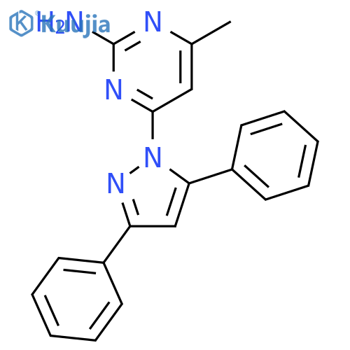 2-Pyrimidinamine, 4-(3,5-diphenyl-1H-pyrazol-1-yl)-6-methyl- structure
