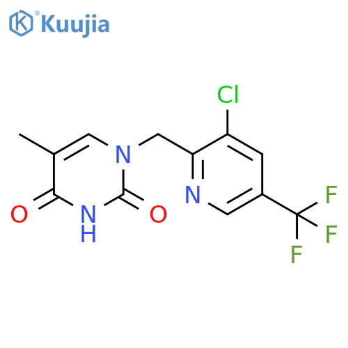 1-{[3-chloro-5-(trifluoromethyl)pyridin-2-yl]methyl}-5-methyl-1,2,3,4-tetrahydropyrimidine-2,4-dione structure