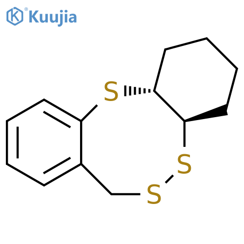 7H-Dibenzo[c,f][1,2,5]trithiocin, 1,2,3,4,4a,12a-hexahydro-, trans- structure