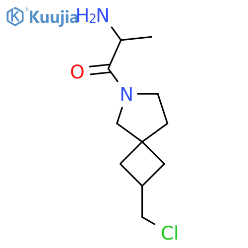 2-Amino-1-(2-(chloromethyl)-6-azaspiro[3.4]octan-6-yl)propan-1-one structure